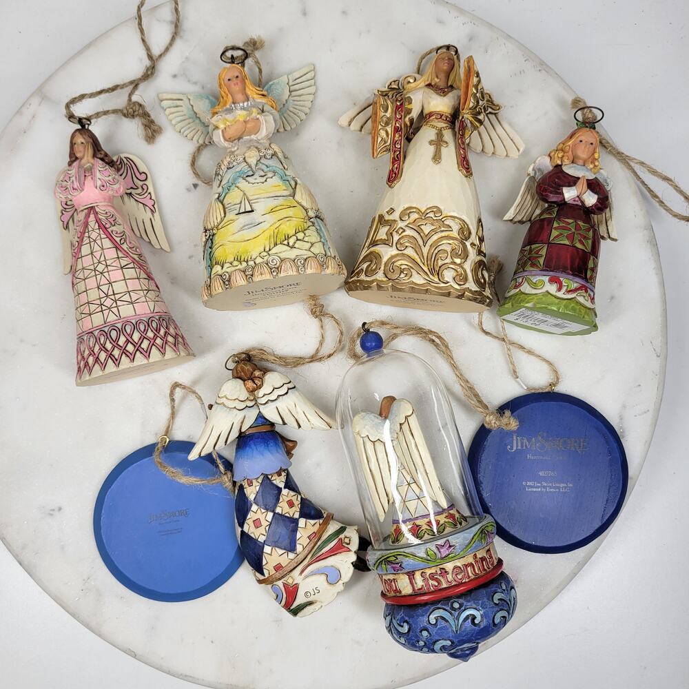 Jim Shore Heartwood Creek Angel Ornament Lot of 8 Christmas Figurines Holiday